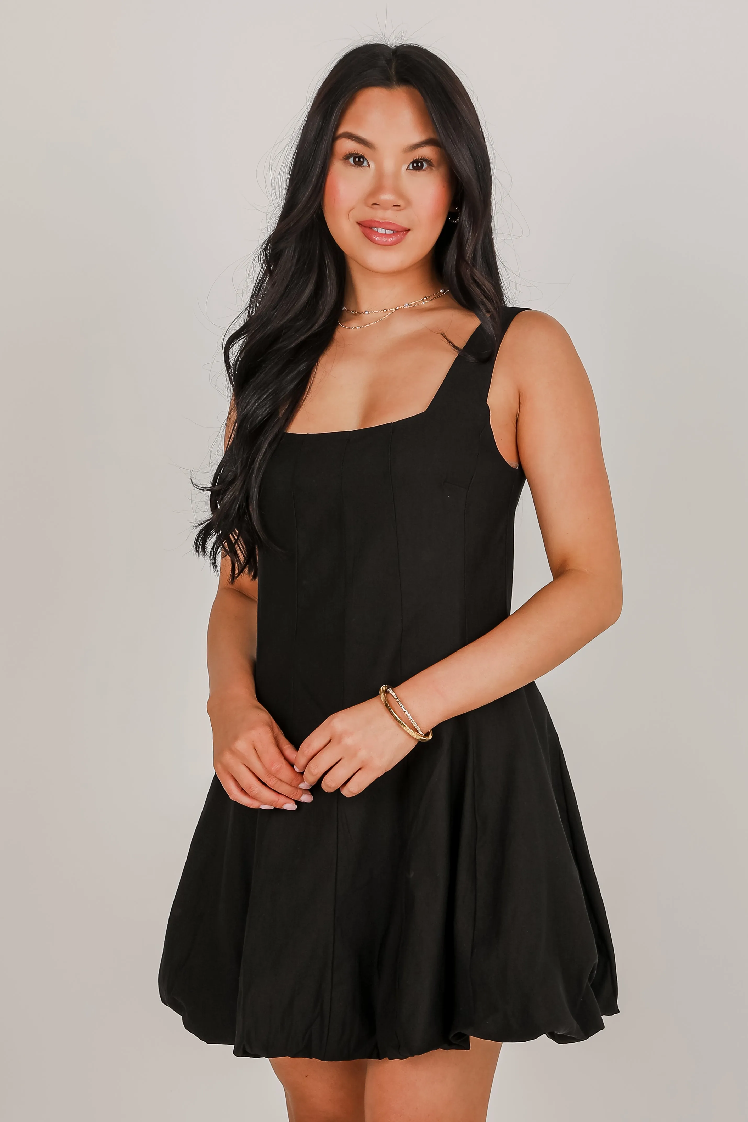 According To You Bubble Hem Mini Dress