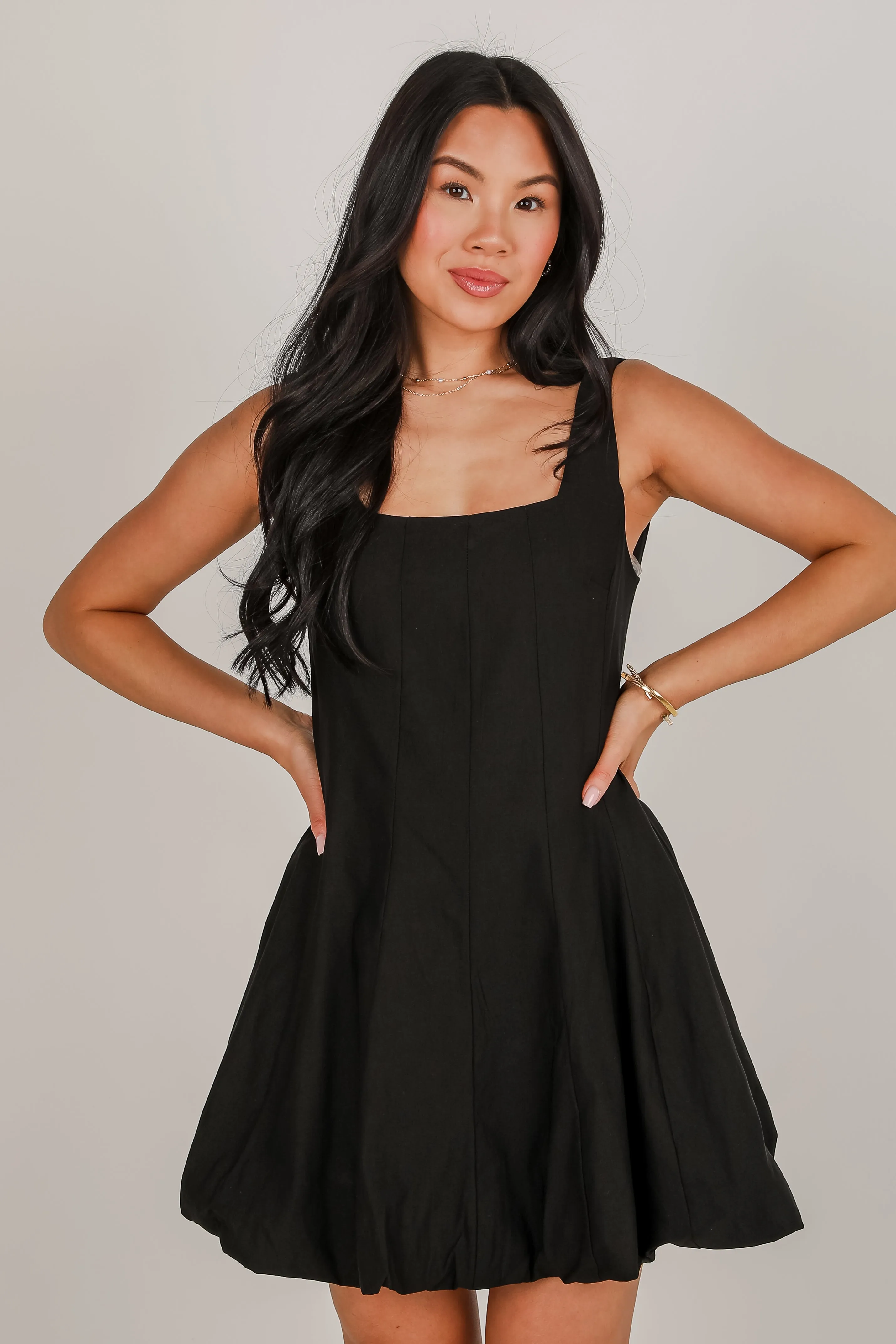 According To You Bubble Hem Mini Dress