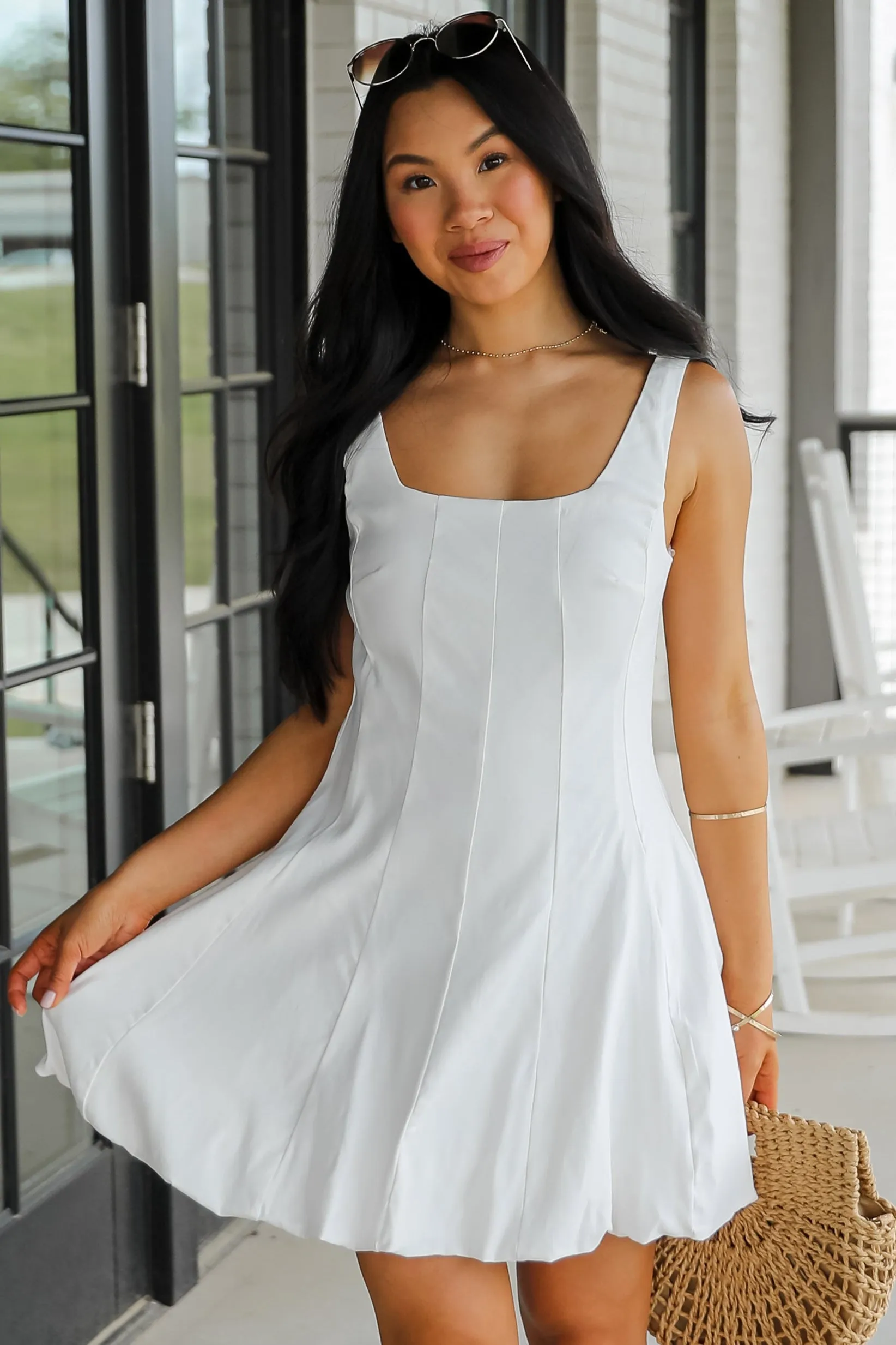 According To You Bubble Hem Mini Dress