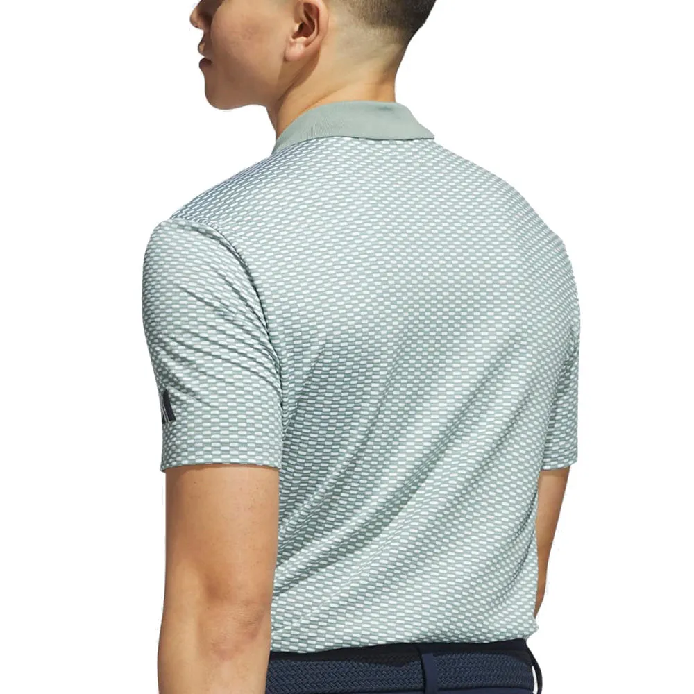 Adidas Beyond The Course Textured Polo Shirt - Silver Green