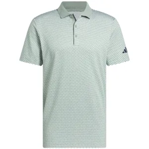 Adidas Beyond The Course Textured Polo Shirt - Silver Green