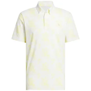 adidas Go-To Printed Polo Shirt - White/Powder Yellow