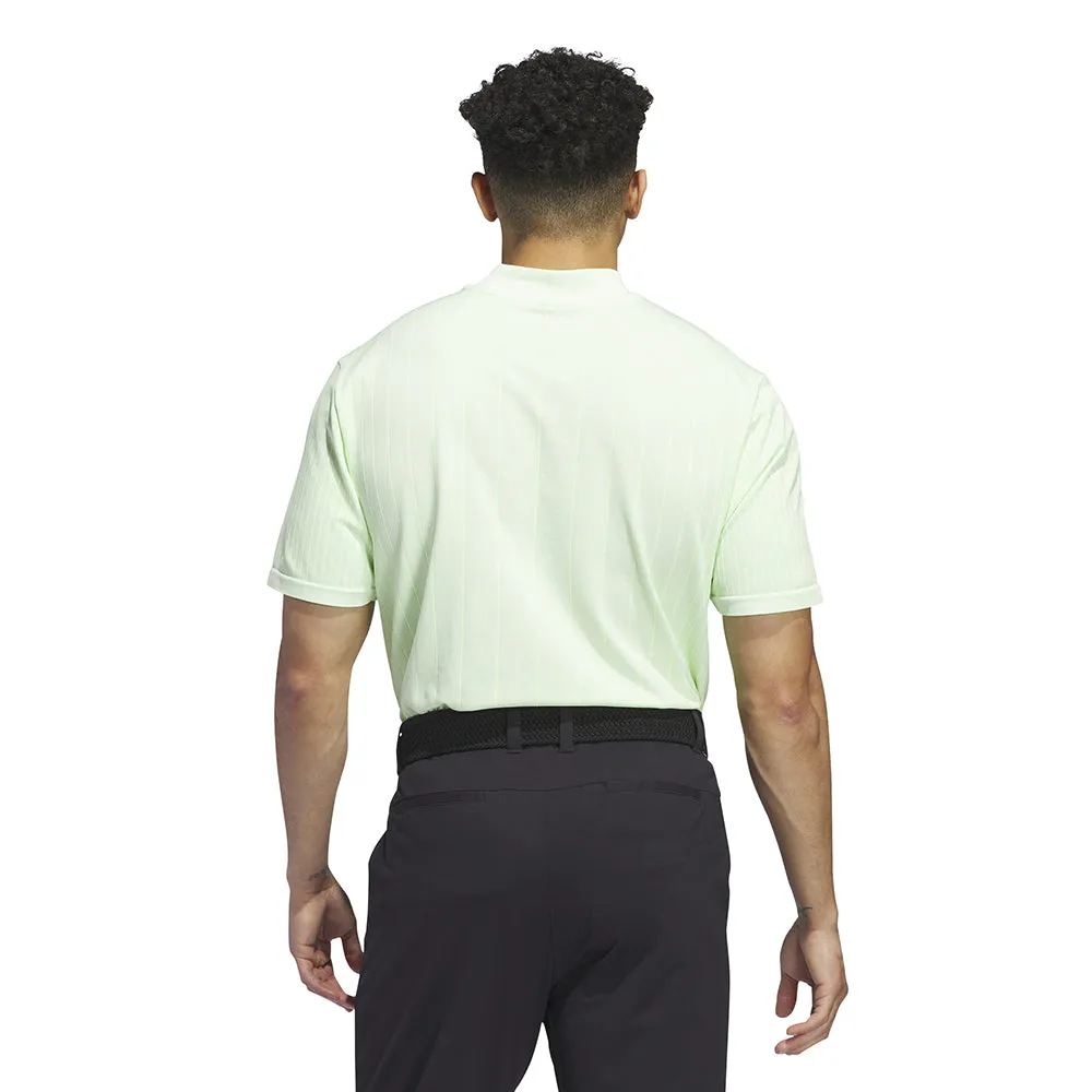 adidas Ultimate 365 Tour Primeknit Striped Polo Shirt - Crystal Jade