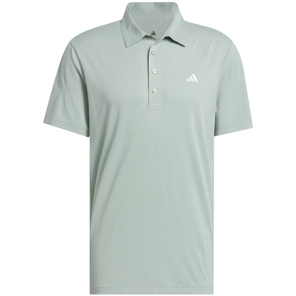 Adidas Ultimate365 Tour Texture Polo Shirt - Silver Green