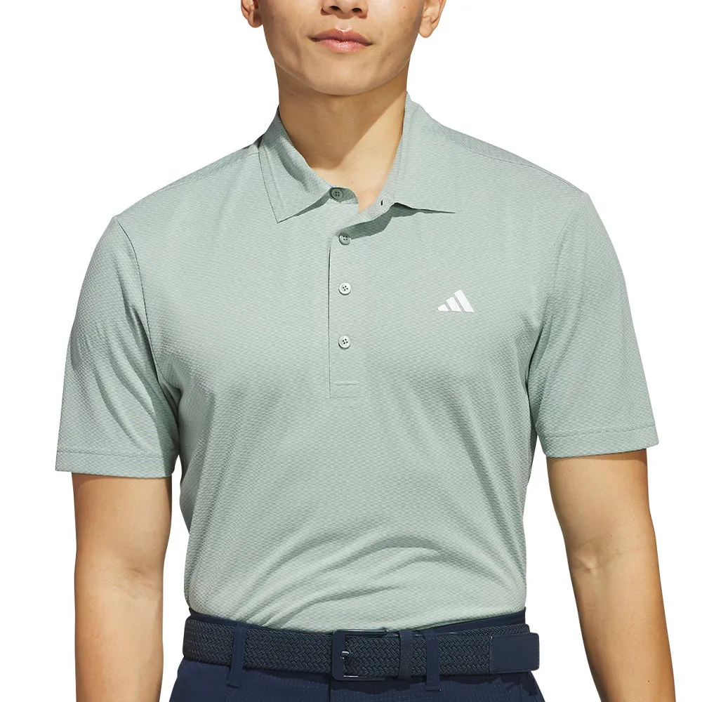 Adidas Ultimate365 Tour Texture Polo Shirt - Silver Green
