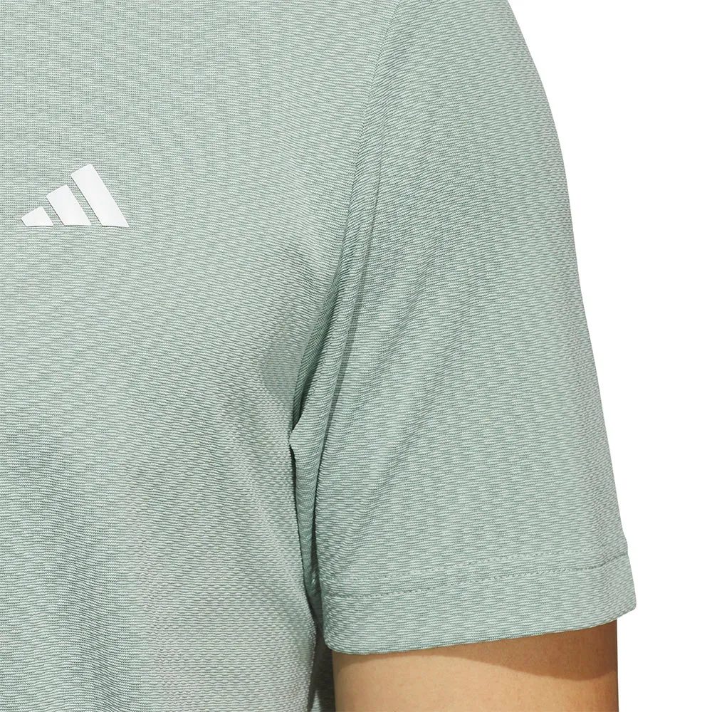 Adidas Ultimate365 Tour Texture Polo Shirt - Silver Green