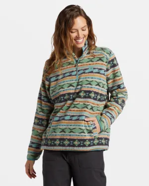 A/Div Boundary Mock 3 Half-Zip Pullover Sweatshirt - Salty Sage Billabong