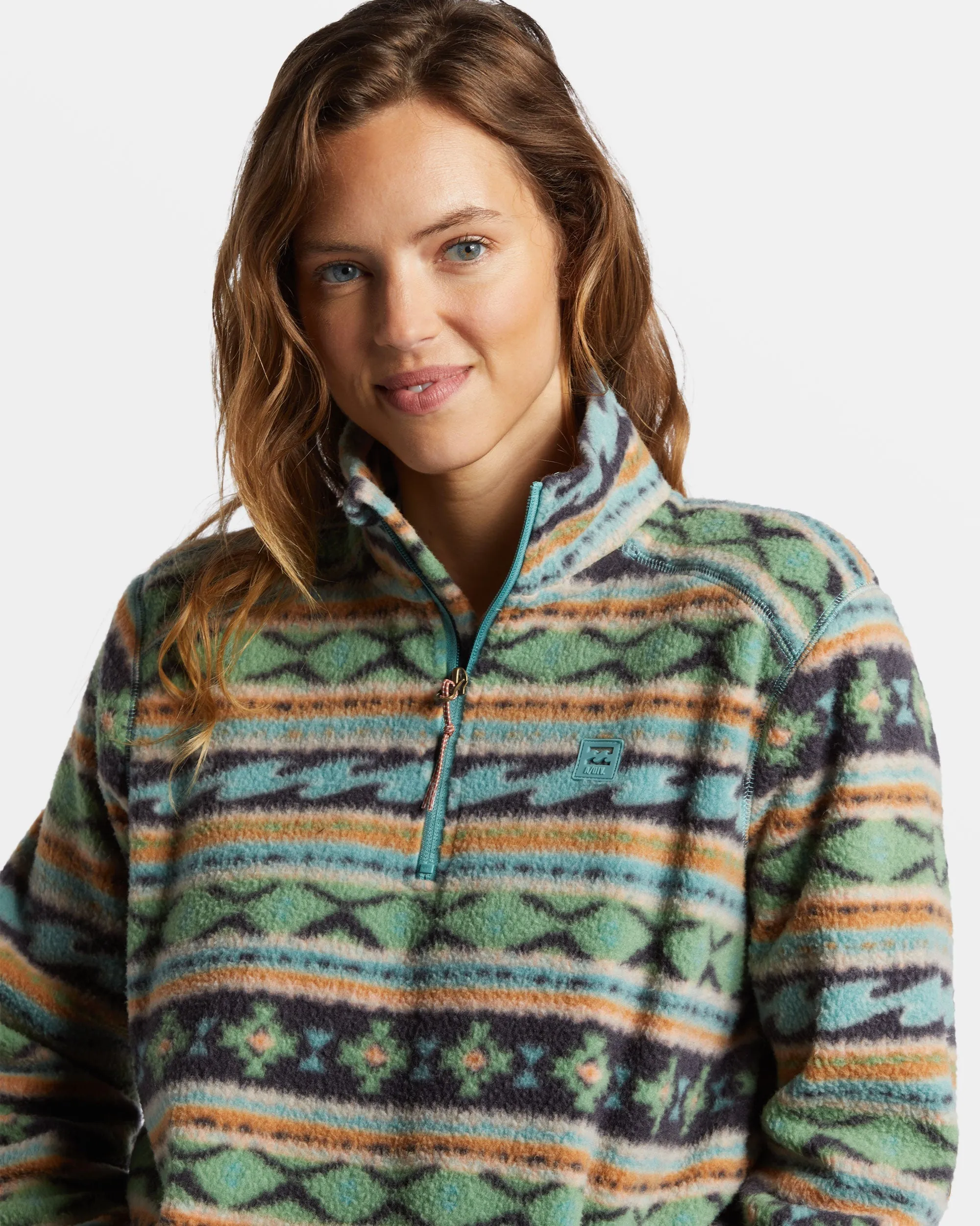 A/Div Boundary Mock 3 Half-Zip Pullover Sweatshirt - Salty Sage Billabong