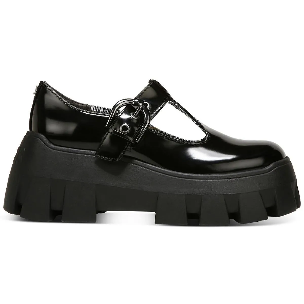 Amy Womens Faux Leather Mary Jane Platform Heels