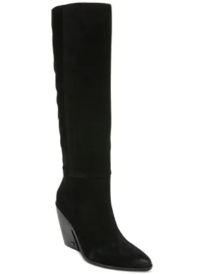 Annabel Womens Zipper Almond Toe Knee-High Boots
