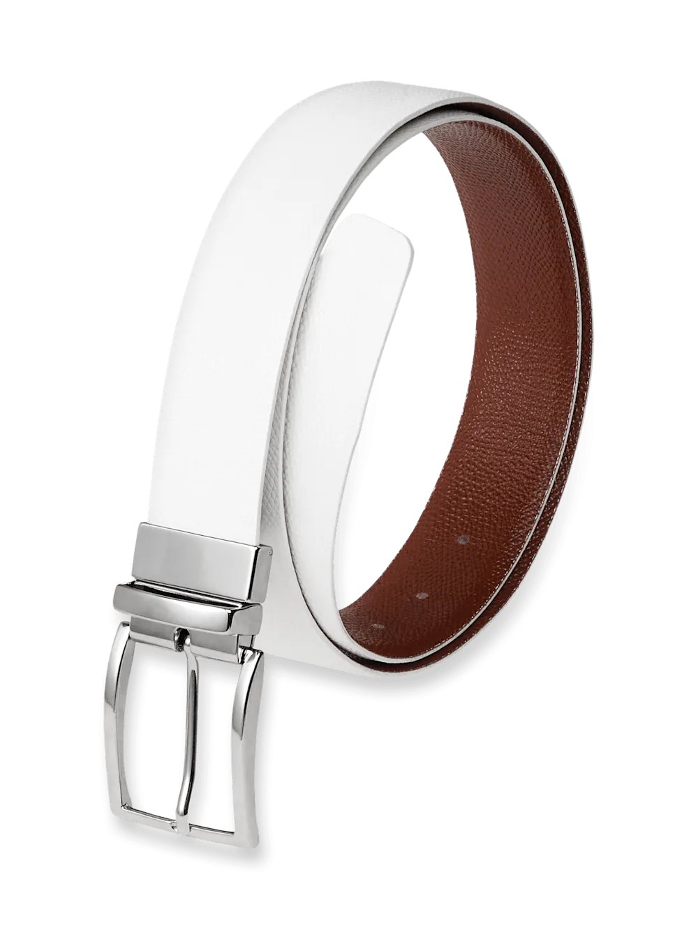 Anthony Reversible Belt - White/chestnut