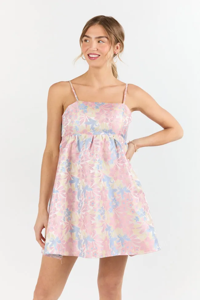 April Showers Multi Jacquard Printed Mini Dress SALE