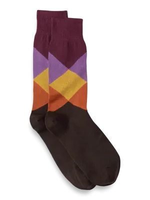 Argyle Cotton Blend Sock - Multi