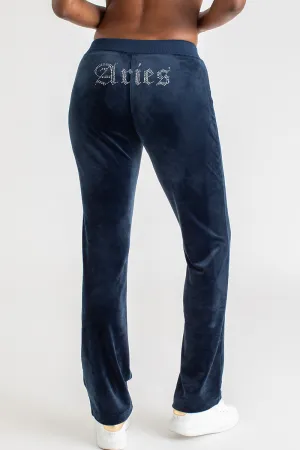 Aries Customizable Big Bling Velour Track Pants Juicy Couture