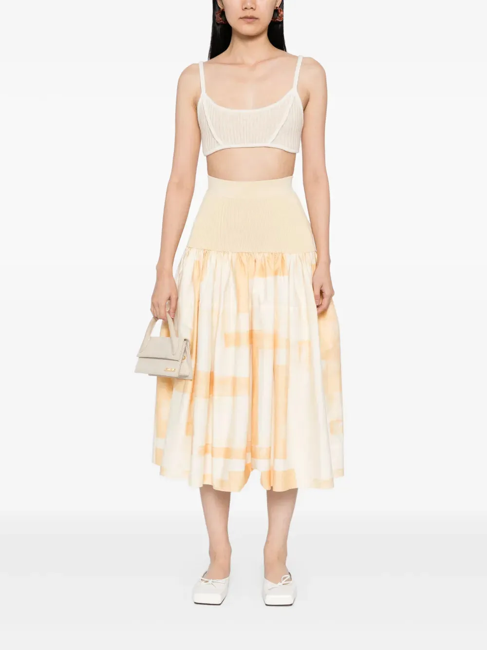 Arnette Skirt in Beige Brushstroke