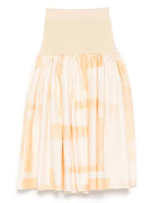 Arnette Skirt in Beige Brushstroke