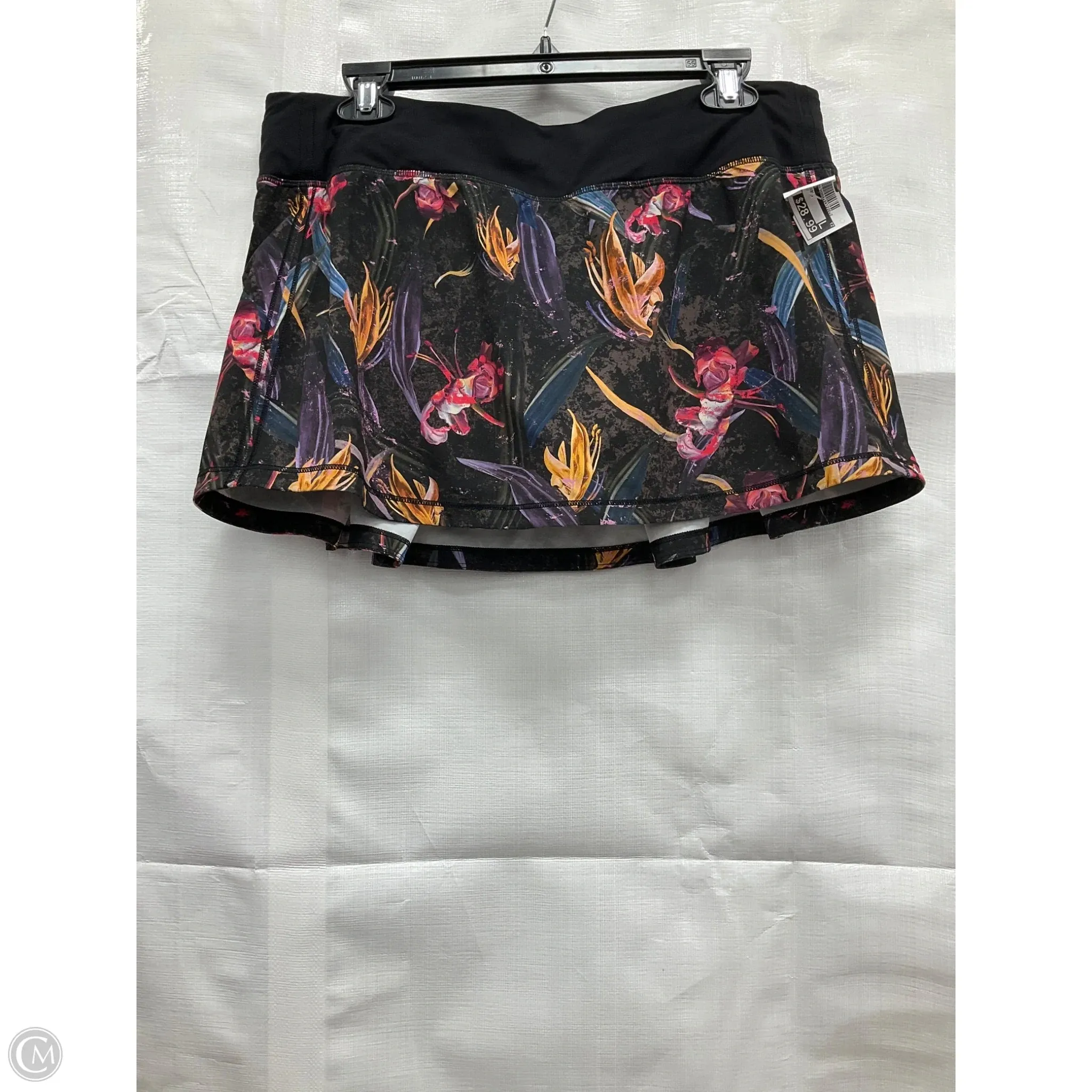 Athletic Skort By Lululemon In Floral Print, Size: 10