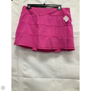 Athletic Skort By Lululemon In Pink, Size: 10