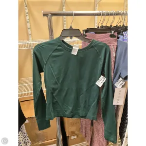 Athletic Top Long Sleeve Collar By Athleta In Green, Size: S