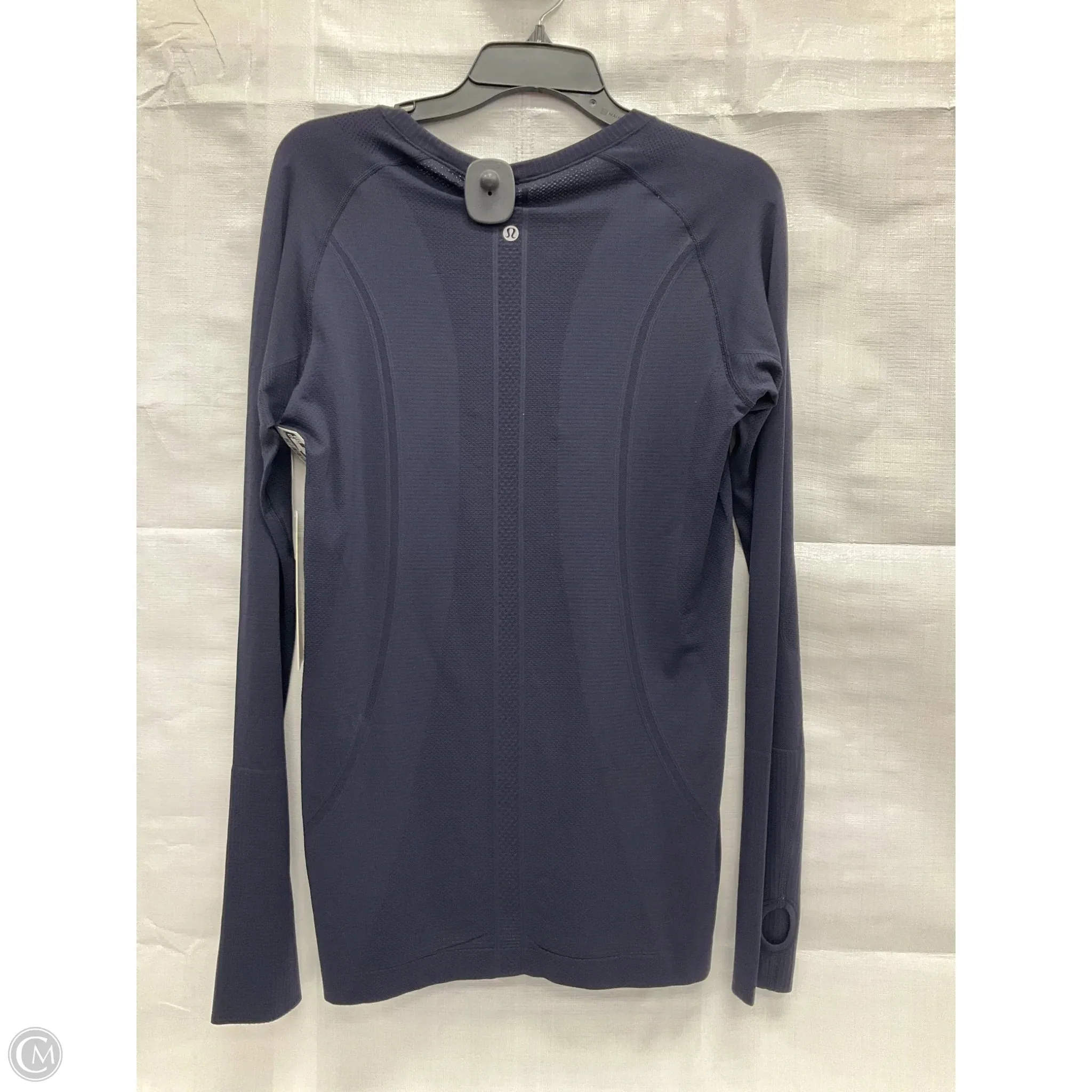 Athletic Top Long Sleeve Collar By Lululemon In Blue, Size: 12
