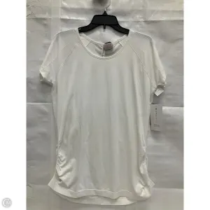 Athletic Top Short Sleeve By Lululemon In White, Size: Xl