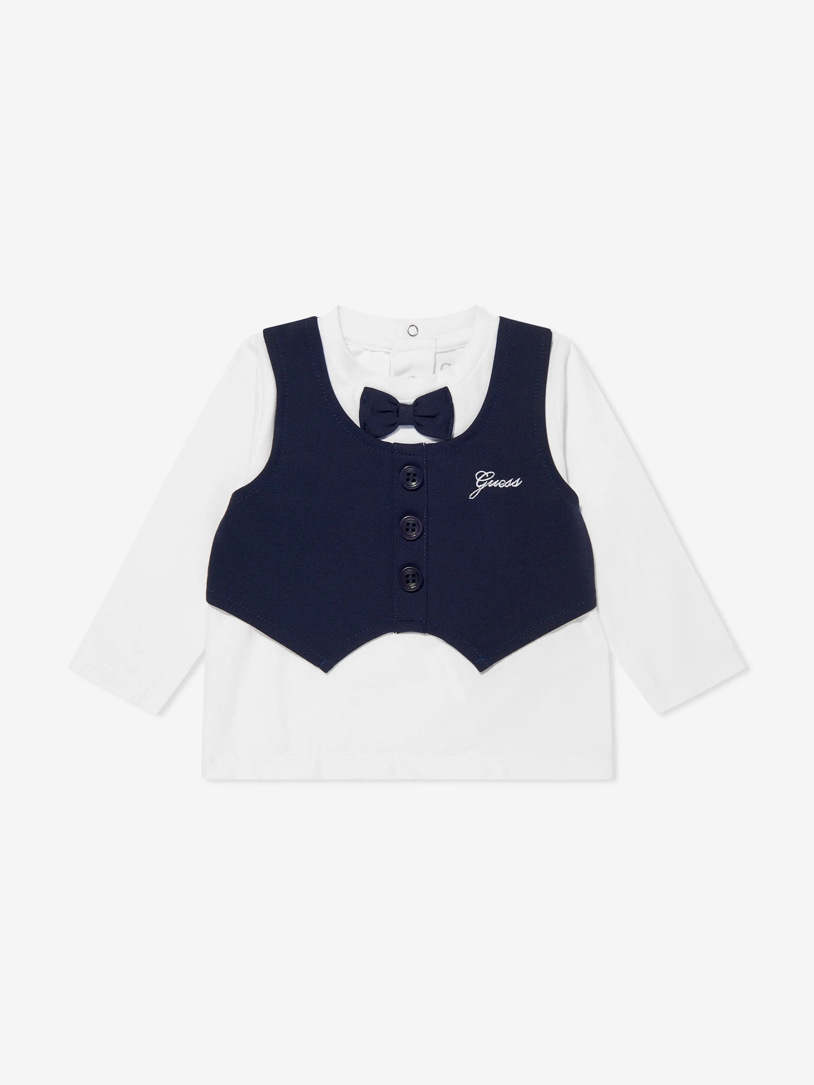 Baby Boys T-Shirt and Pants Set in White