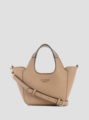 Beige Helina Mini Tote Bag Guess