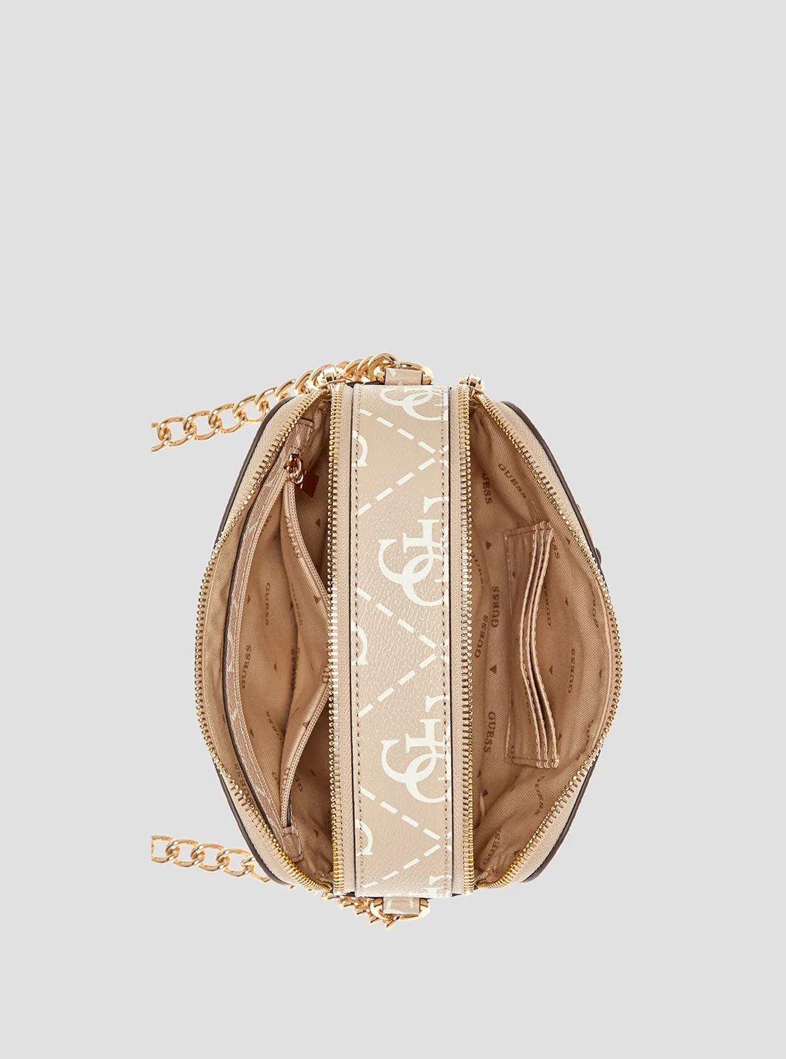 Beige Logo Izzy Camera Bag Guess