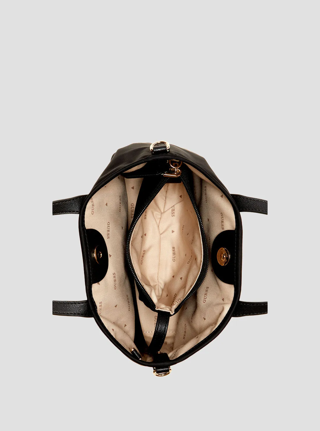 Black Latona Mini Tote Bag Guess