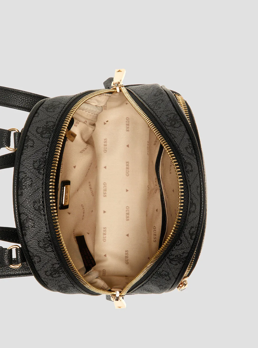 Black Logo Manhattan Backpack Guess