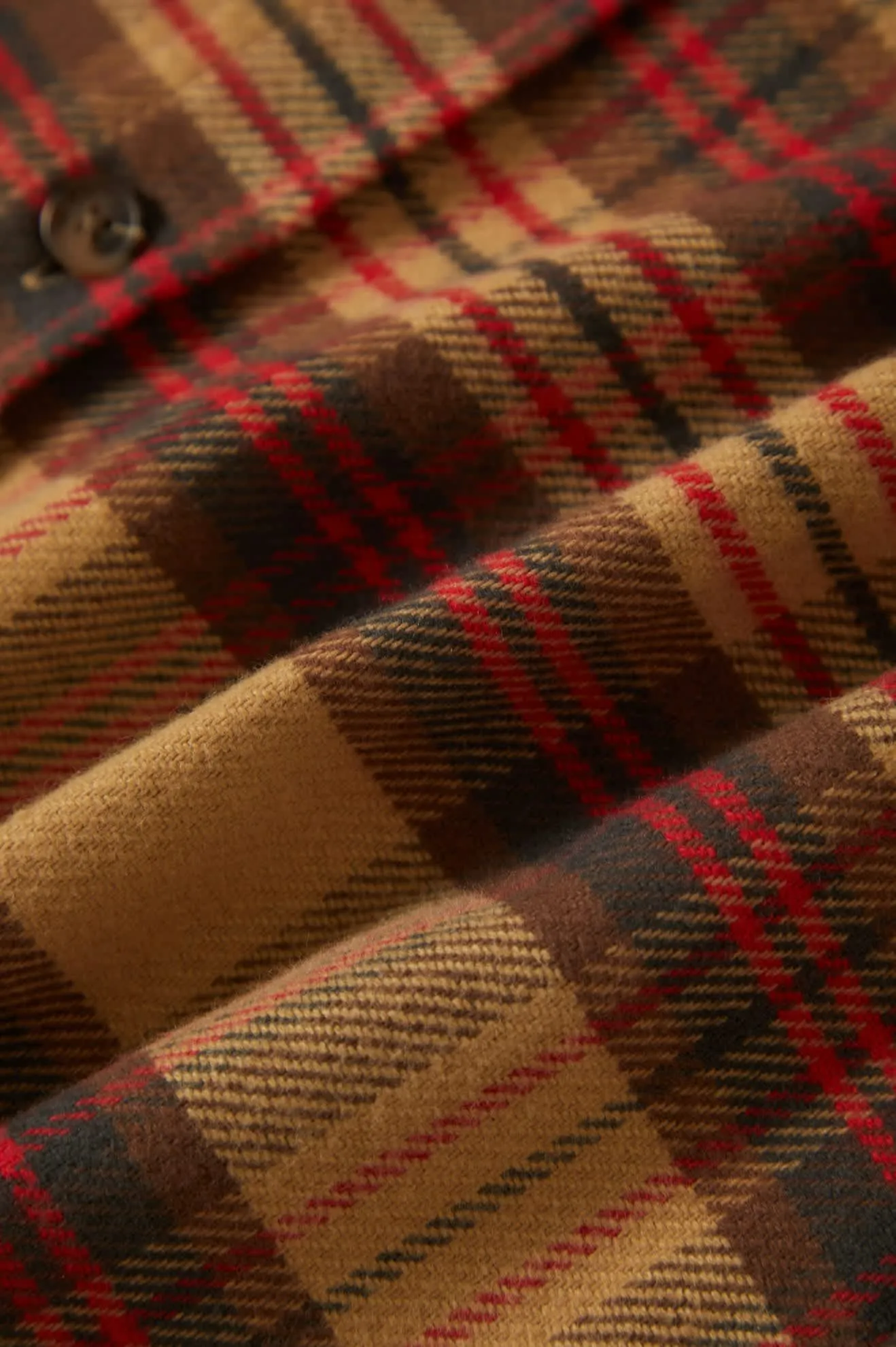 Bowery L/S Flannel - Curry/Washed Black/Crimson Brixton
