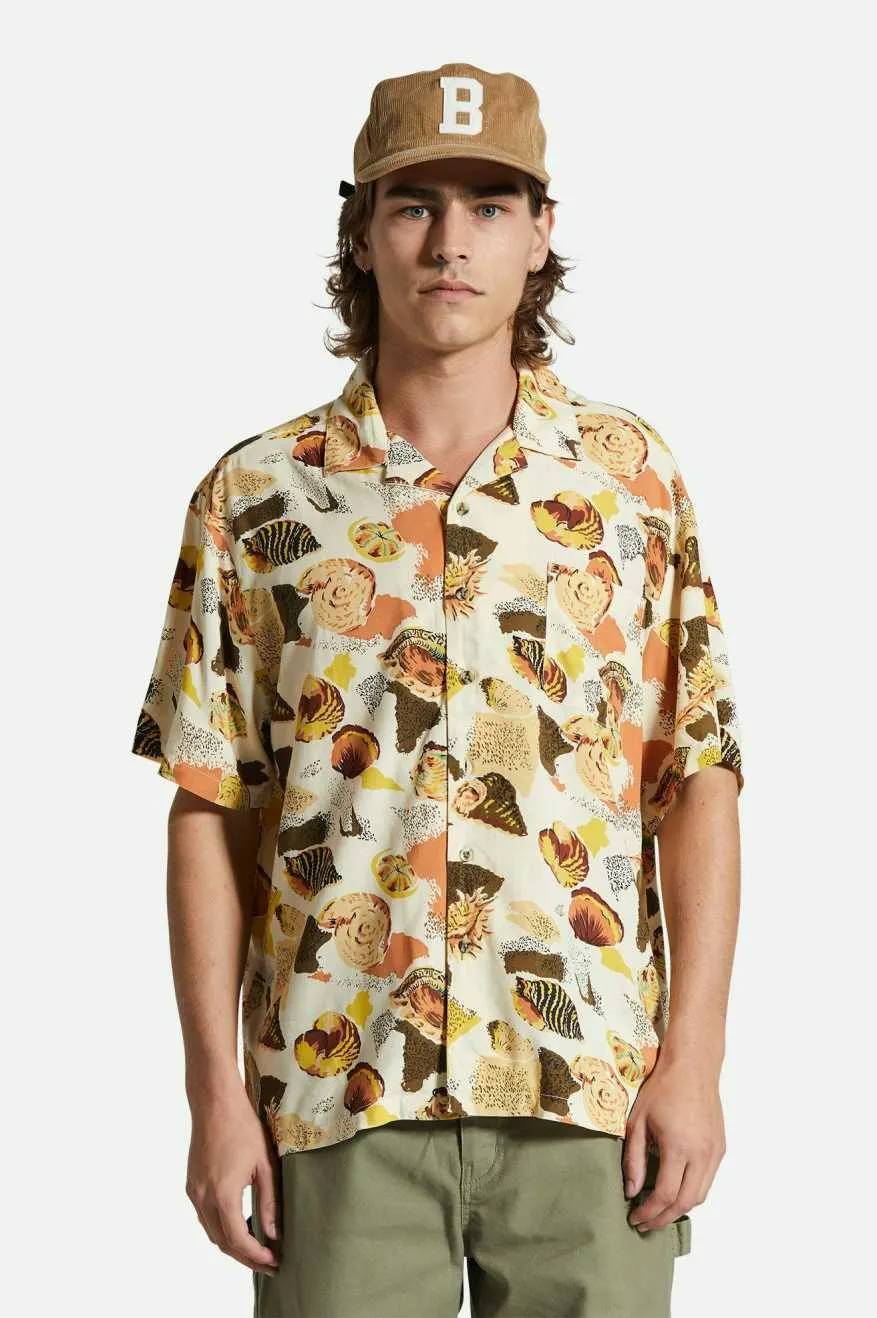 Bunker Reserve S/S Camp Collar Woven Shirt - Multi Color Shell Brixton