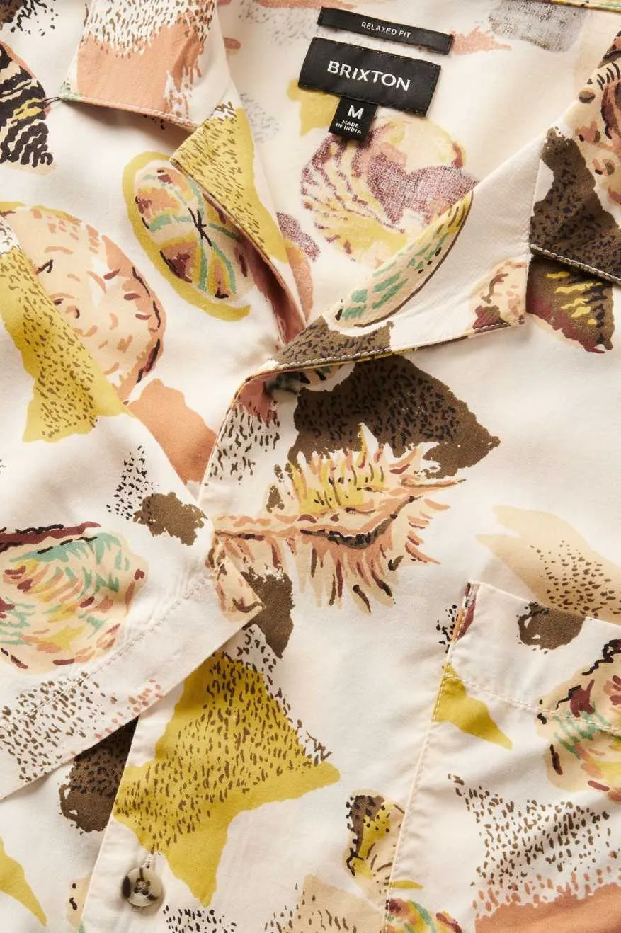 Bunker Reserve S/S Camp Collar Woven Shirt - Multi Color Shell Brixton