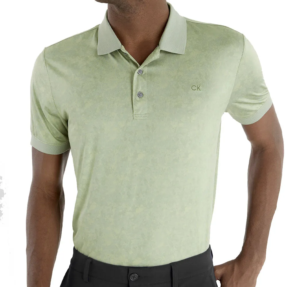 Calvin Klein Tie Dye Print Polo Shirt - Cameo Green