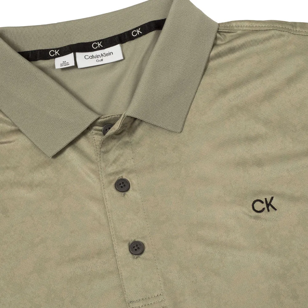 Calvin Klein Tie Dye Print Polo Shirt - Cameo Green