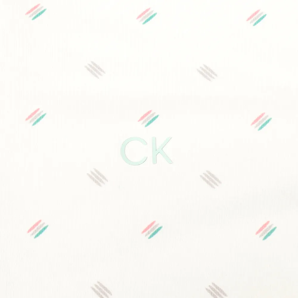 Calvin Klein Treble Strike Print Polo Shirt - White