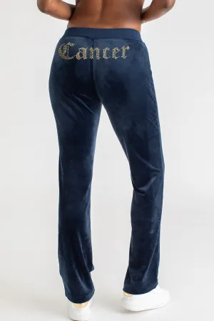 Cancer Customizable Big Bling Velour Track Pants Juicy Couture