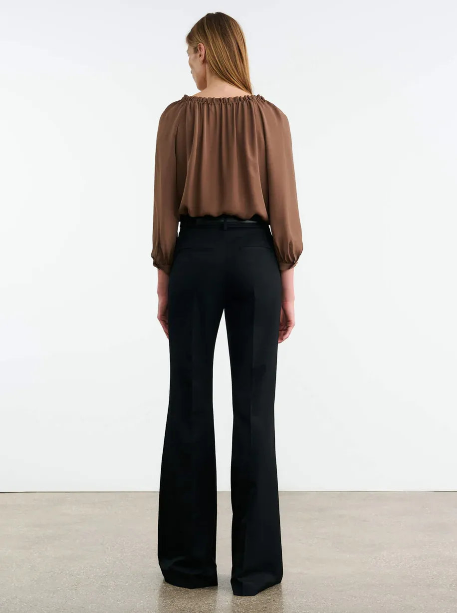 Carley Silk Blouse in Taupe