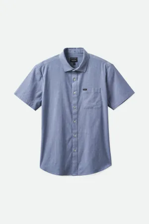 Charter Oxford S/S Shirt - Light Blue Chambray Brixton