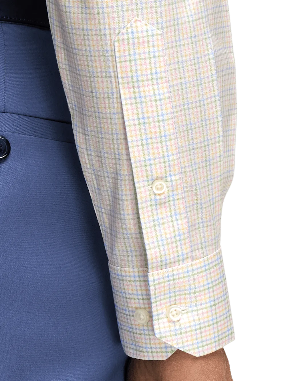 Comfort Stretch Non-Iron Check Dress Shirt - Multi