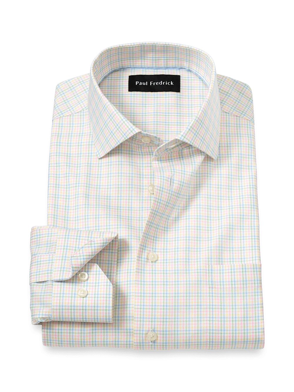 Comfort Stretch Non-Iron Check Dress Shirt - Multi