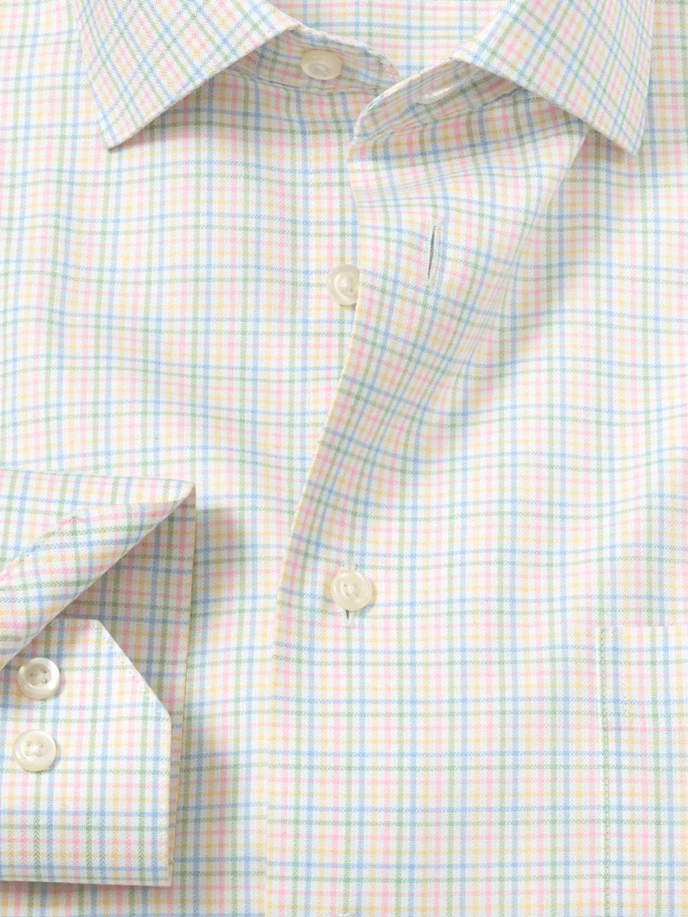 Comfort Stretch Non-Iron Check Dress Shirt - Multi