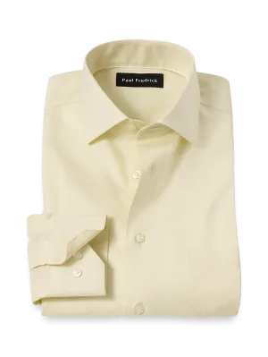 Comfort Stretch Non-Iron Herringbone Dress Shirt - Yellow