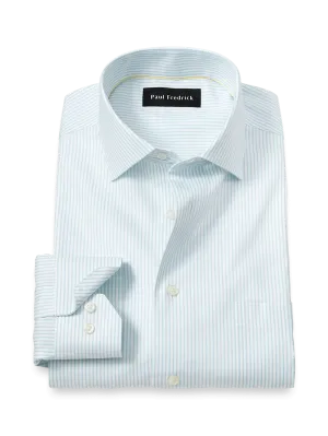 Comfort Stretch Non-Iron Stripe Dress Shirt - Light Blue