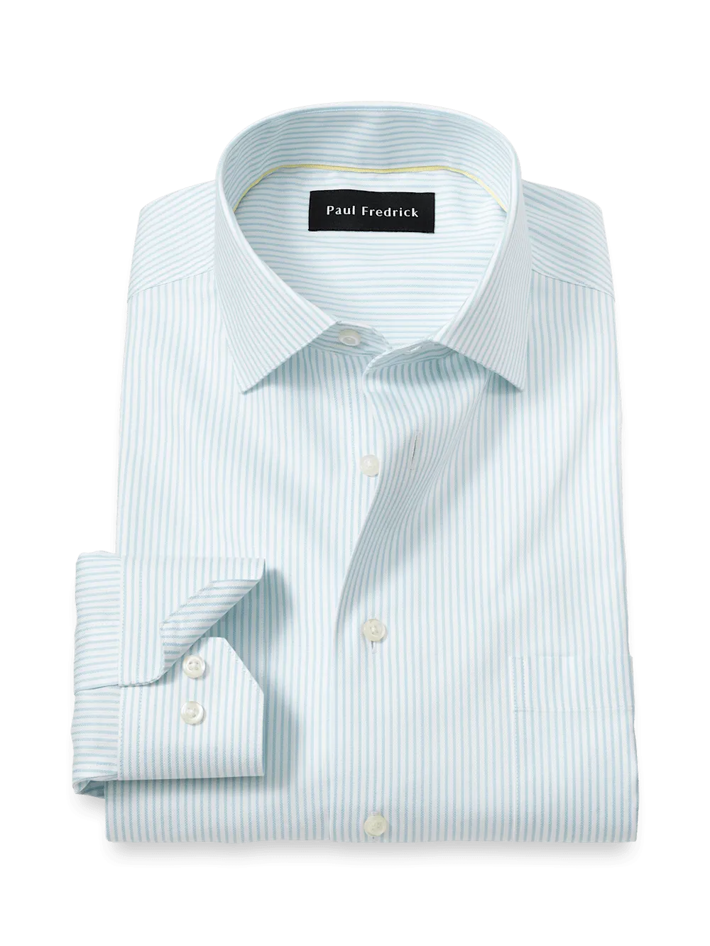 Comfort Stretch Non-Iron Stripe Dress Shirt - Light Blue