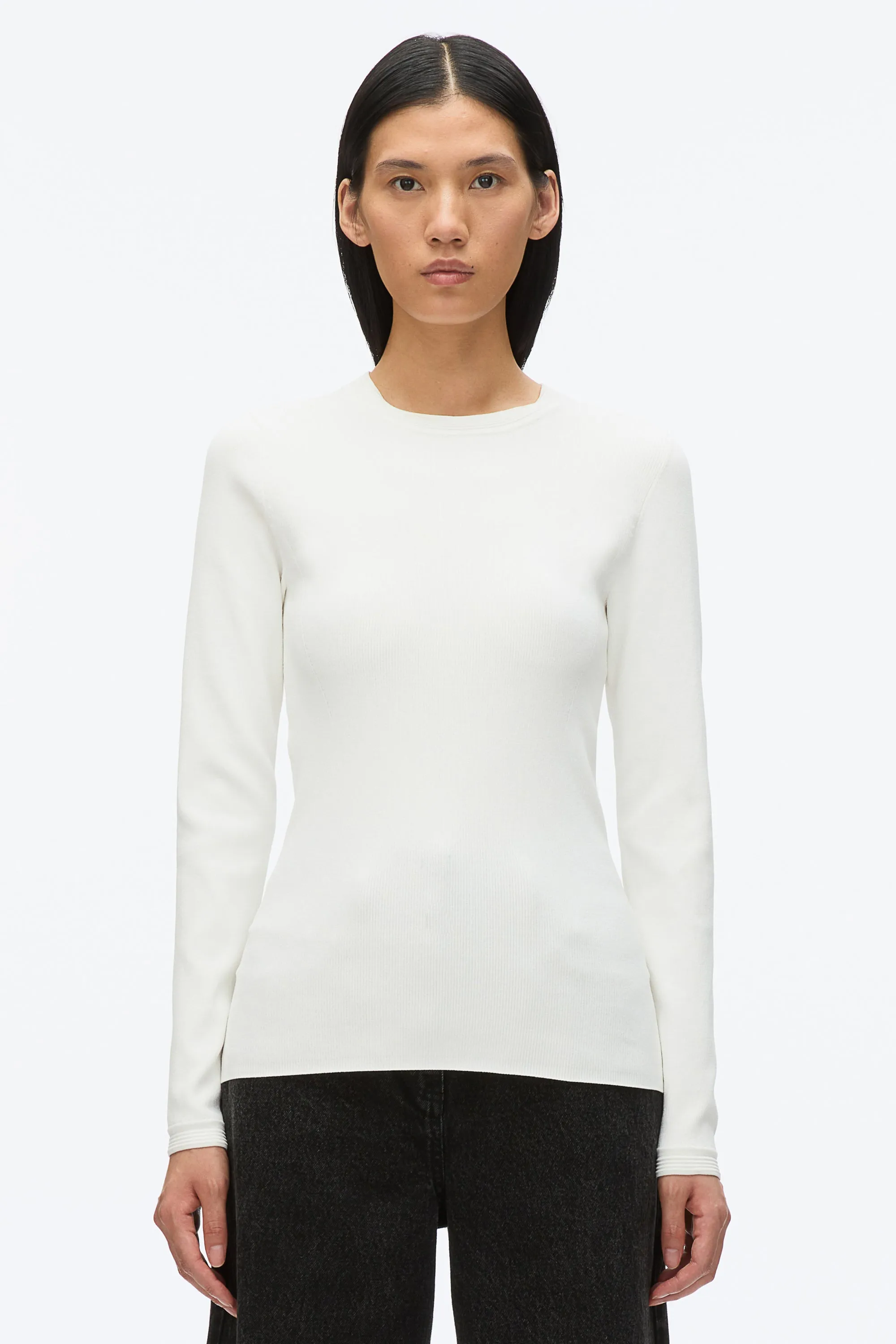 Compact Rib Long Sleeve Tee