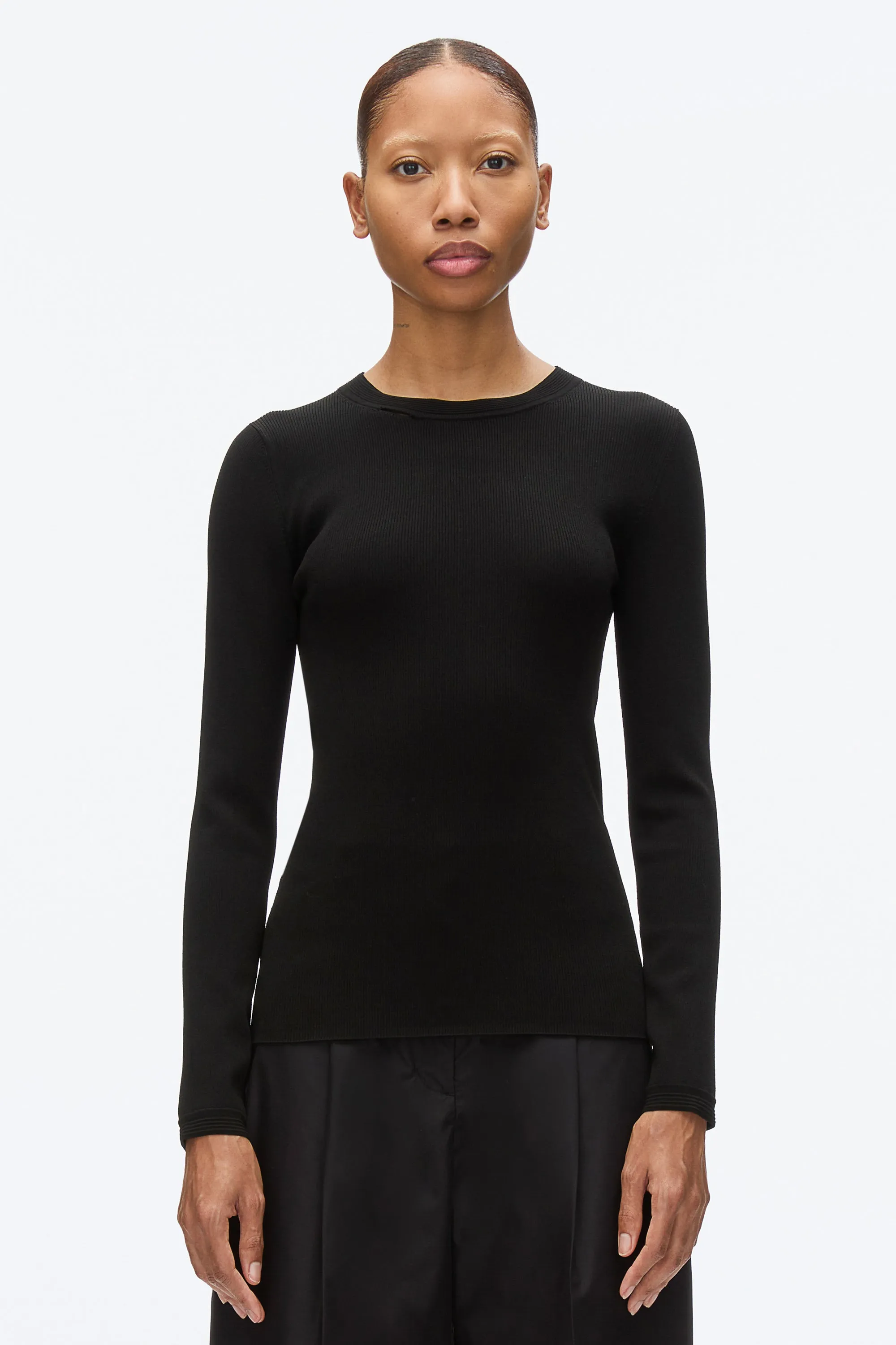 Compact Rib Long Sleeve Tee