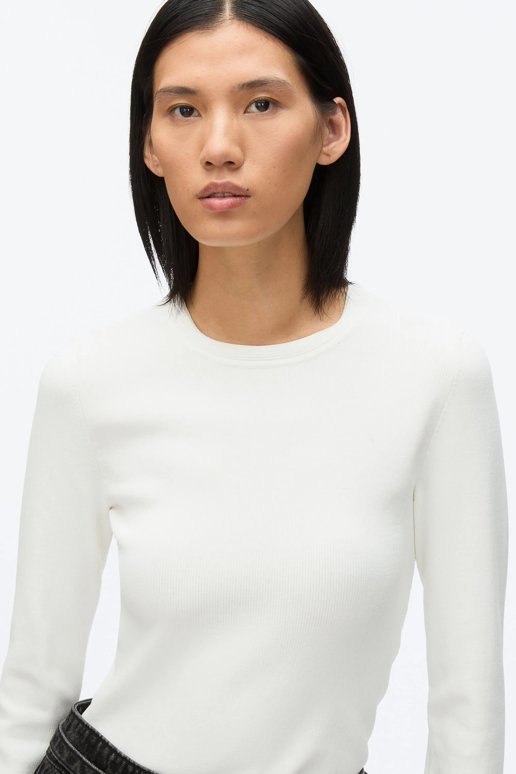 Compact Rib Long Sleeve Tee