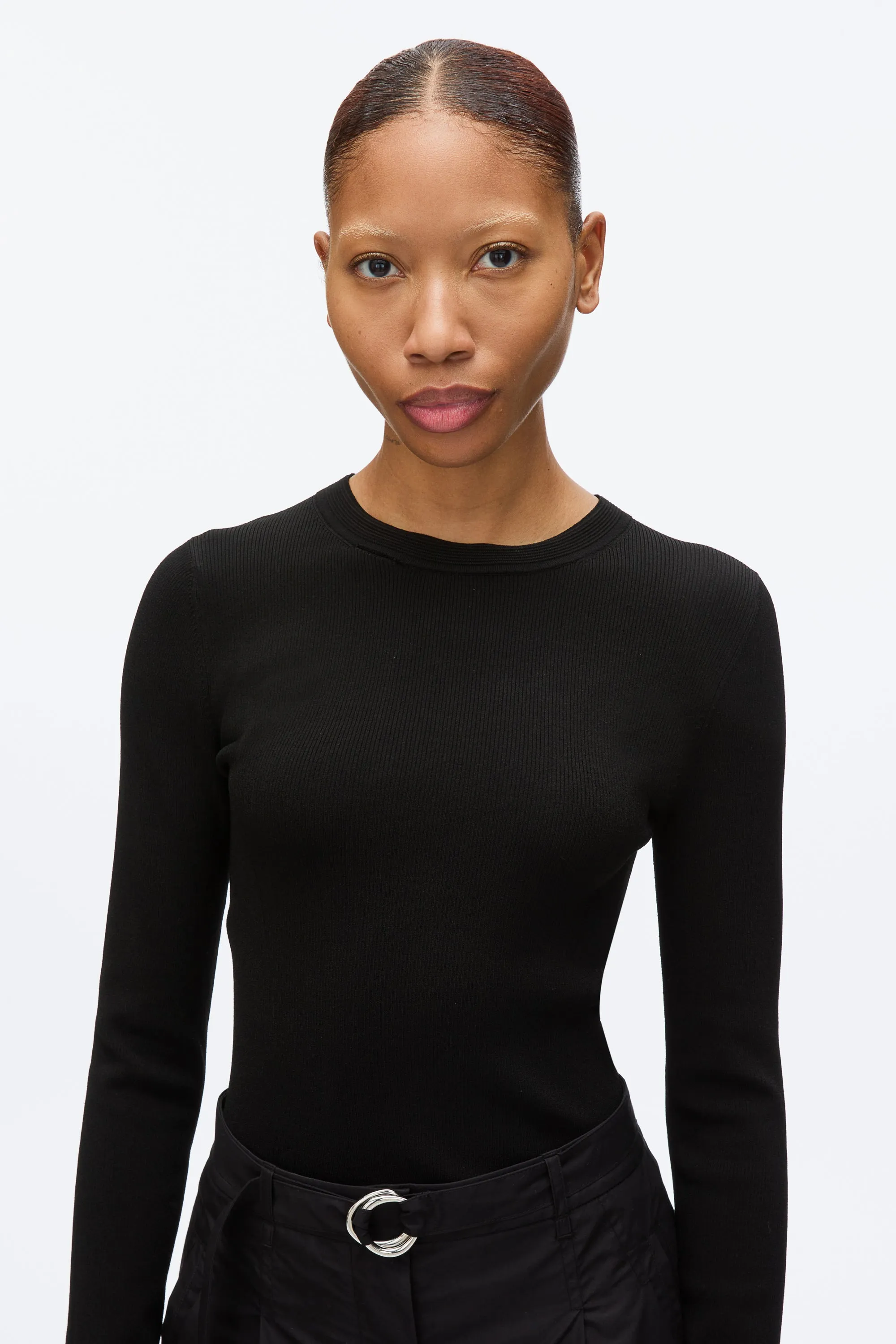 Compact Rib Long Sleeve Tee