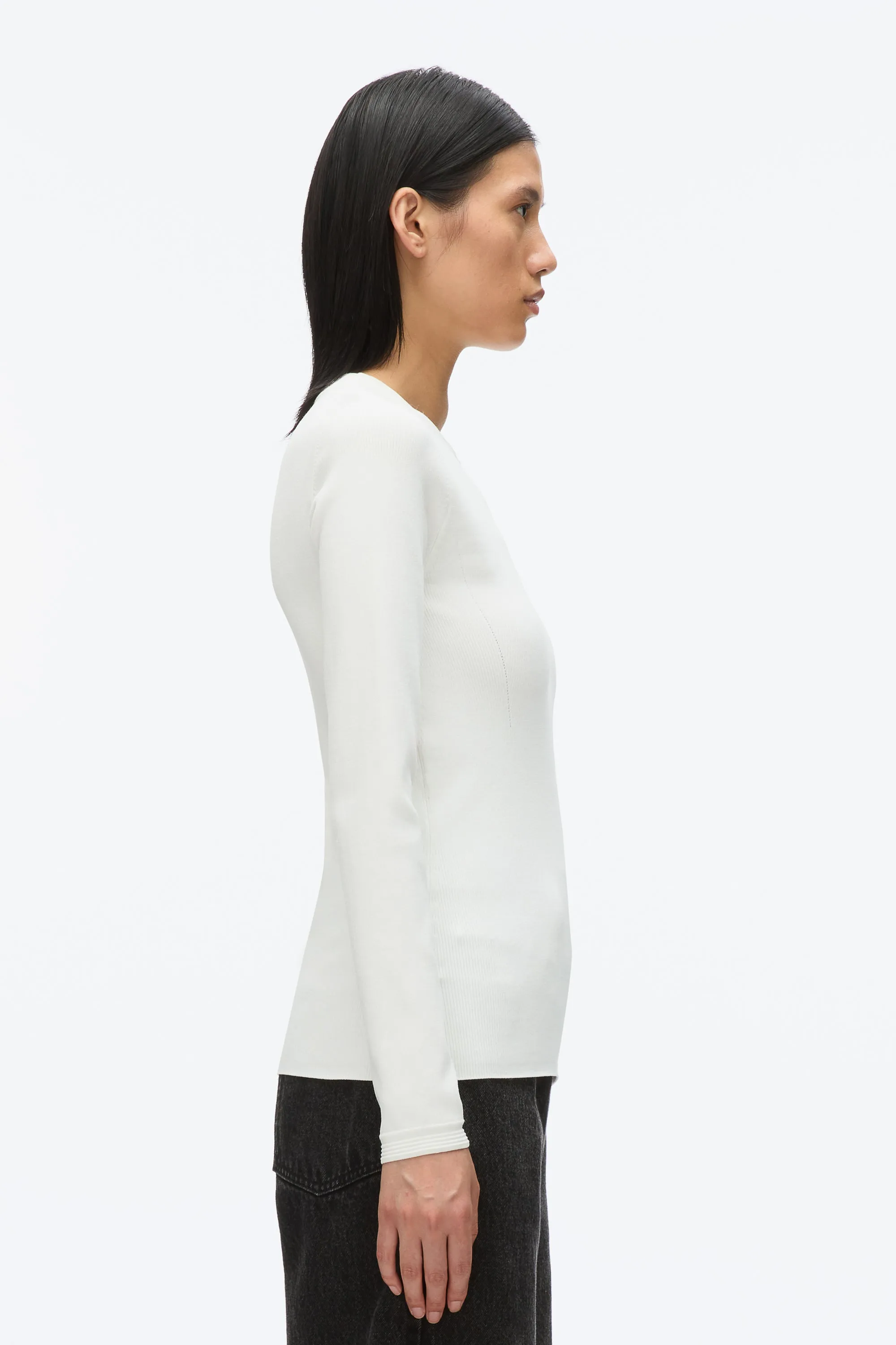 Compact Rib Long Sleeve Tee